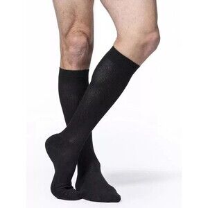 SIGVARIS Men’s Select Comfort/Essential Opaque Long Calf-High Socks 20-30 Black